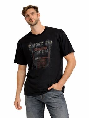 Vintage “Smoke Em If You Got Em” Black Graphic T-Shirt - Size XL - 25" PTP GUC